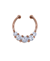 Xinfocus Meilleures ventes Anneau de nez et de septum factice à clipser en opale synthétique, sans perçage, bijoux de corps tendance pour femmes et hommes