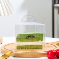 Boîtes à gâteaux triangulaires compactes transparentes en PET + carton, personnalisables, qualité alimentaire, avec logo sur mesure pour sandwichs, vente en gros, prix usine