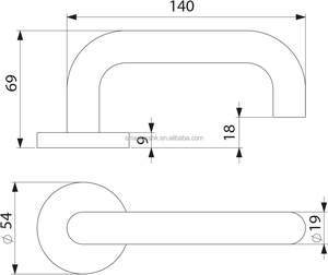 Poignée de porte moderne en forme de U en acier inoxydable 304 pour portes intérieures dans les villas et les appartements - Product Image 4