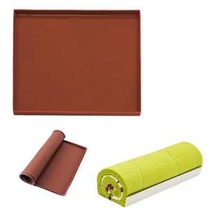 Jante de <span class=keywords><strong>tapis</strong></span> de cuisson génoise en <span class=keywords><strong>silicone</strong></span> flexible conçue sur mesure pour les outils de cuisson au four à rouler, y compris les moules de coupe pour la cuisson - Product Image 1