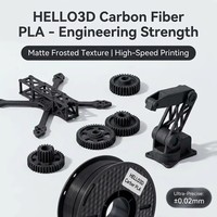 Filament PLA en fibre de carbone HELLO3D 1 kg, 1,75 mm +/- 0,02 mm, filament d'imprimante 3D renforcé en fibre de carbone, FDM professionnel