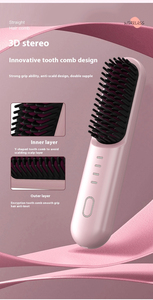 <span class=keywords><strong>Brosse</strong></span> lissante sans fil avec ions négatifs, portable pour la maison et les voyages - Product Image 4