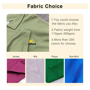 Venta al por mayor logotipo personalizado bordado Waffle Polo cuello liso en blanco hombres media cremallera 250GSM camiseta de gimnasio de gran tamaño - Product Image 3