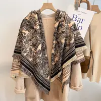 थोक देवियों Tassels के साथ लक्जरी डिजाइनर ऊन टैटन कंबल पोंचो महिलाओं सर्दियों गर्म पश्मीना Wraps, शॉल कश्मीरी केप