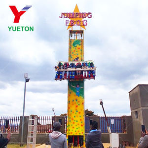 Park Planning Kermis Attractie Kids Pretpark Uitrusting Kikker Springen Ritten Kiddie 6 Zitplaatsen Drop Toren Voor Buiten - Product Image 1