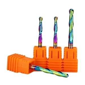 Hot Sale HRC55 6mm 2 Flute 25 Helix Ball Nose Milling <b>Cutter</b> <b>CNC</b> Bits AlTin Customizable Carbide End Mill Wood Carving ODM/OEM - Product Image 1