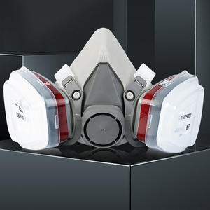 Masker Gas Respirator Setengah Wajah Karet yang Dapat Digunakan Kembali dengan Dua Filter untuk Perlindungan Kimia Formaldehida/Pestisida yang Sedang Laris Terjual - Product Image 2