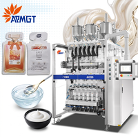 Machine d'emballage automatique 4 et 6 voies pour sachets de shampoing et lotion de forme irrégulière, haute cadence
