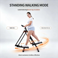 Máquina de Ejercicio Plegable SR Air Walker Glider de Acero, Equipo de Entrenamiento Cardiovascular de Bajo Impacto para Interiores, con Manillar, para Gimnasio en Casa