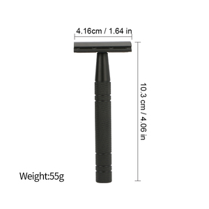 Eco-Friendly <strong>Double</strong> <strong>Edge</strong> Safety <strong>Razor</strong> for Men, Aluminium Handle &amp; Zinc Alloy Head, Reusable Shaving <strong>Razor</strong> - Product Image 5