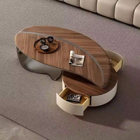 Ensemble meuble TV et table basse en bois minimaliste avec rangement portable et facile à nettoyer pour la maison et les salons d'hôtel