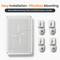 Boîte de jonction en PVC QILIPSU 370x270x150mm, boîtier de commande électrique avec couvercle, panneau sur rail Din IP67 boîtier solaire IoT étanche