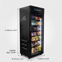 Máquina Expendedora de Snacks con IA, Máquina Expendedora Inteligente con Apertura Automática de Puerta, Máquina Expendedora de Alimentos y Bebidas con IA para EE. UU., Australia y Europa, en Stock