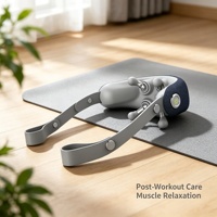 Masseur chauffant 3D portatif à pétrissage, compresse chaude, vibration et contrôle du temps pour le soulagement des douleurs musculaires du cou, des épaules, des bras, des mollets et des cuisses