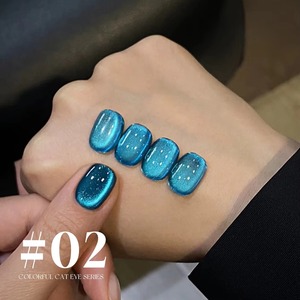 Nouveau Vernis à Ongles Magnétique Effet Œil de Chat Perles de Verre Bleues 2026 – Vernis à Ongles Cristal Bleu pour Ongles Bleus et Blancs - Product Image 3