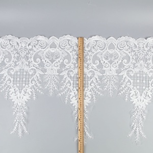 Gaun pernikahan, 52CM tepi bordir bunga putih renda Trim dekorasi LT2751B - Product Image 4