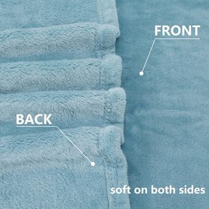 Siêu mềm chăn cho mùa đông, dày rắn màu chăn, mờ ấm cúng Trọng lượng nhẹ, mềm mại ấm áp flannel chăn - Product Image 3