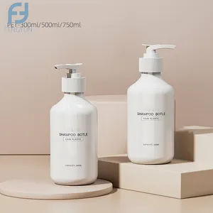 Rỗng 300Ml 500Ml 750Ml Hổ Phách Màu Xanh Lá Cây Trắng Đen PET Nhựa Dầu Gội Rửa Tay Lotion Bơm Chai Trong Kho