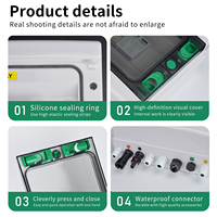 Caja Combinadora Solar IP65 CE 2 Entradas 2 Salidas Impermeable 500V 600V CC 1 Cadena ABS Caja de Distribución de Salida DCSPD Fusible CC