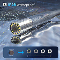 Caméra d'inspection de canalisation autonivelante 50m avec écran IPS 10 pouces 1080P HD, transmetteur localisateur 512Hz, compteur de mètres et enregistreur DVR