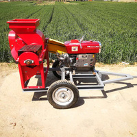 Moissonneuse-batteuse multifonctionnelle à moteur mobile robuste pour la séparation des graines de riz et le battage du soja