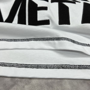 280 Gsm Heavyweight algodón gráfico hombres de gran tamaño Boxy camisetas logotipo personalizado Mock Neck hombres Streetwear bordado camiseta - Product Image 5