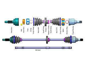 เพลาขับ <span class=keywords><strong>CV</strong></span> T11-2203010BC T11-2203020BC BD Ba สำหรับ Tiggo - Product Image 4