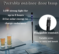 Bâton de randonnée multifonctionnel haute tension pour l'autodéfense, lampe torche solaire LED, chargeur de batterie externe, étanche, en aluminium, avec boule de massage
