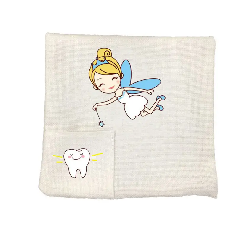 RubySub Custom Christmas 8 inch Linen Sublimation Tooth Fairy Pillow Case Linen Pocket Pillow Cover