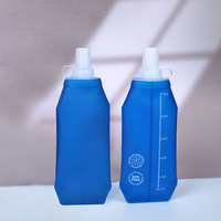 Bouteille d'eau pliable en TPU pour course à pied, marathon, randonnée, cross-country, 500 ml, OEM ODM
