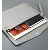 Porte-documents en cuir PU imperméable avec logo personnalisé, fermeture magnétique, grande capacité, organiseur de documents professionnels pour le travail de bureau