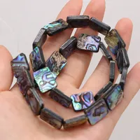Coquille d'ormeau naturel Rectangle élégant nacre bijoux à bricoler soi-même faisant des perles exquises pour colliers et bracelets