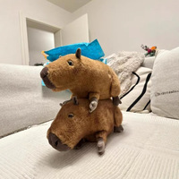 2026 UK Peluche Capybara Clyde Version Haute Style Jelly, Super Douce, en Coton PP, Lavée, avec Base Lestée et Texture Shaggy, pour le Soulagement du Stress