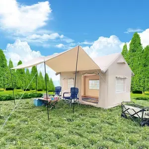 Tente de camping en plein air de relaxation de matelas gonflable en tissu Oxford