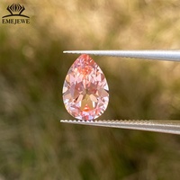 EMEJEWE Großhandel Birnenförmiger Laborgezüchteter Rosa Saphir Loser Stein Farbspiel/Feuer Drittanbieter-zertifiziert Anhänger Ring Ohrringe
