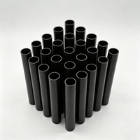 Tube rond brillant en fibre de carbone résistant à la chaleur pour supports de cardan et raccords de connexion - Vente directe usine