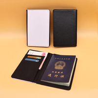 Couverture de passeport de voyage étanche de style professionnel élégant pochette personnalisée support en cuir PU pour sublimation de cartes de visite