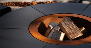 Brasero extérieur commercial personnalisé multi-combustibles (bois et gaz) pour la décoration de villas, hôtels et patios - Product Image 3