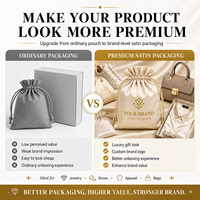 Sac à poussière en satin avec cordon de serrage et logo personnalisé, pochette de rangement quotidienne pour sacs à main, chaussures, bijoux et vêtements, sac en satin doré, pour la maison, les voyages et les cadeaux
