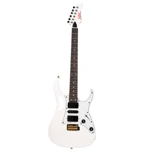 GECKO GE-501WH OEM Instruments à cordes Guitare électrique en tilleul Guitare blanche Guitare électrique Steve Vai 6 cordes - Product Image 1