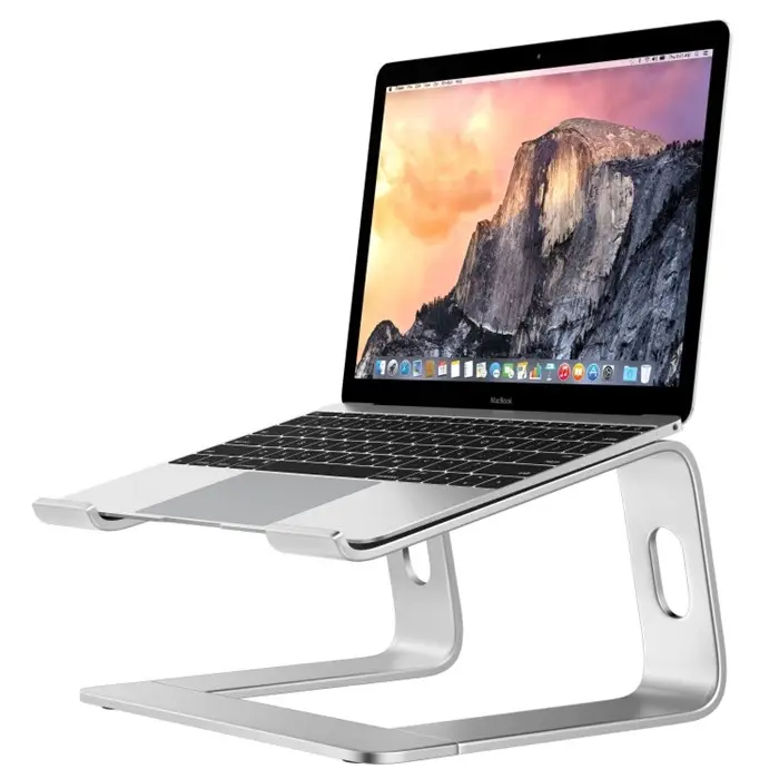 Supporto di raffreddamento per computer portatile in alluminio scrivania per Laptop ergonomico rimovibile per computer portatili da 10 15.6 "MacBook Dell HP