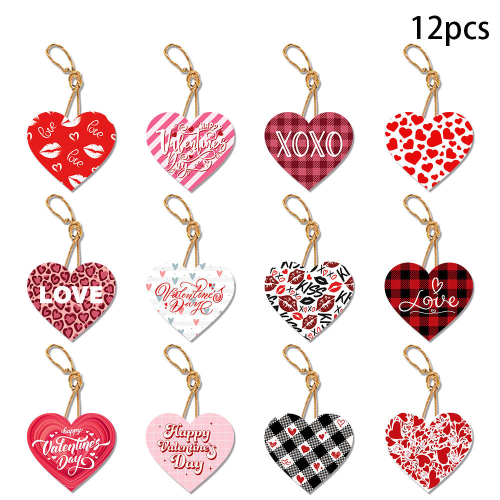 Valentine's Day pendant 12pcs/set