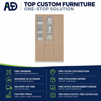 Meuble de bureau moderne pliable derrière le bureau avec crédence de direction en bois pour espaces de travail commerciaux et villas