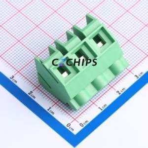 JL636S-95203G01 Screw Terminal Block Through hole Component (THT),P=9.52mm Connector 1x3P 9.52mm Green Through Hole - Product Image 1