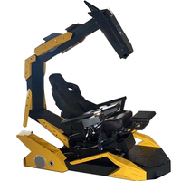 Chaise de cockpit de jeu pour ordinateur LED Esports avec fonction de massage, cadre en acier inoxydable pour trois moniteurs