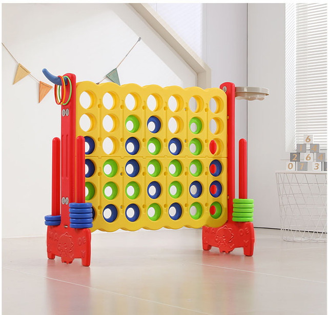 Giant Four-in-a-Row 3D Connect Four Educational Game Board for Kindergarten Gomoku Indoor Outdoor Bingo Game