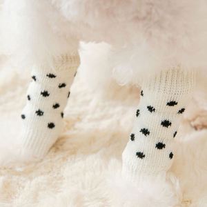 Protège-coudes pour chien à pois mignons, lot de 4, chauffe-jambes tricotés pour chiot, protège-mâchoires tricotés pour animaux de compagnie pour le froid - Product Image 3