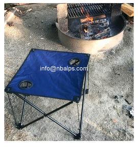 Table de camping pliante en acier OEM populaire pour l'extérieur avec porte-gobelets FD-S013 - Product Image 3
