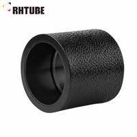 RHTUBE Raccord de Tuyauterie Noir PE à Emboîtement Égal, Connecteur Droit par Fusion HDPE PN25 Texturé Mat pour Alimentation en Eau et Irrigation