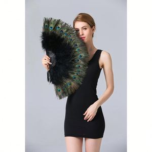<span class=keywords><strong>Abanico</strong></span> de <span class=keywords><strong>Mano</strong></span> con Plumas de Pavo Real al por Mayor para Mujer, Disfraz, Fiesta de Té, Suministros para Fiestas, Baile, Decoración de Bodas, Accesorio Nupcial - Product Image 1